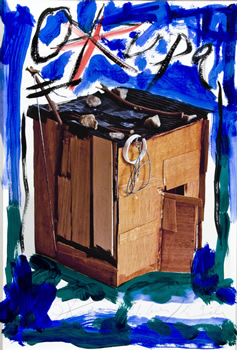 Papeles de Tailandia. Acrílico 97cm. x 67cm. Paris 2008 