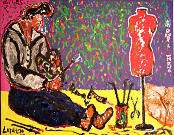 Horacio Cordero, Kenzo Takada y Andrés Giles - París 2008, Acrílico de 210cm x 145cm